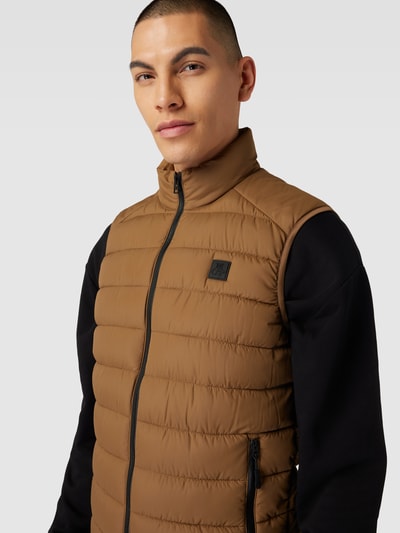 Marc O'Polo Gewatteerde bodywarmer met tweewegritssluiting Camel - 3