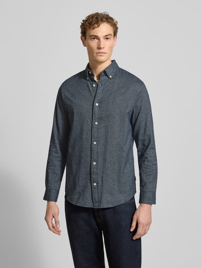 Jack & Jones Premium Vrijetijdsoverhemd met knoopsluiting, model 'LUBARKLEY' Marineblauw - 4