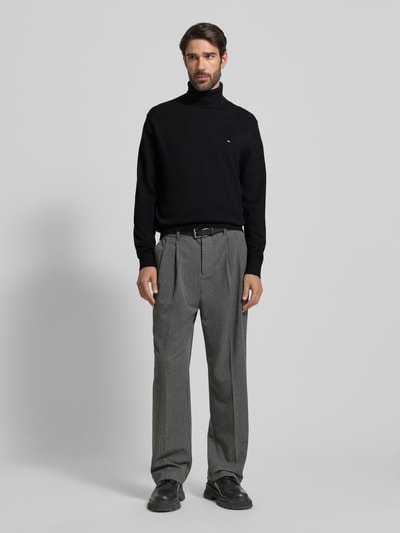 Tommy Hilfiger Regular fit coltrui van een mix van katoen en kasjmier Zwart - 1