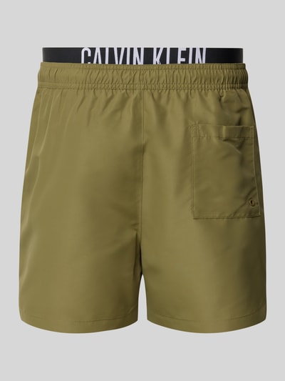 Calvin Klein Underwear Zwembroek met labelprint Olijfgroen - 3