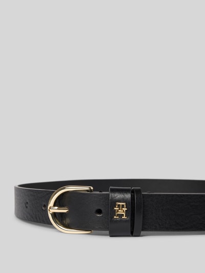 Tommy Hilfiger Ledergürtel mit Logo-Applikation Black 2