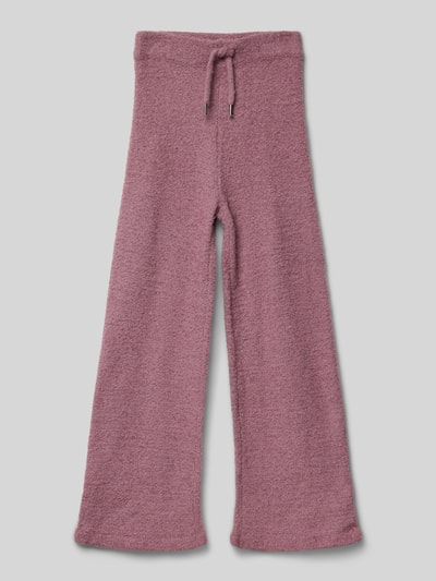 s.Oliver RED LABEL Regular fit gebreide broek met wijde pijpen Mauve - 1