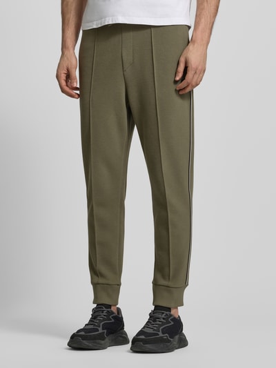 BOSS Green Regular fit sweatpants van katoenmix model 'JOIN HADIKO' Donkergroen - 4