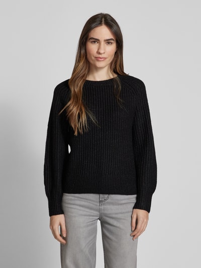 Tom Tailor Denim Regular Fit Strickpullover mit leichten Ballonärmeln Black 4