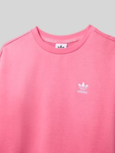 adidas Originals Sweatshirt met labelstitching Felroze - 2