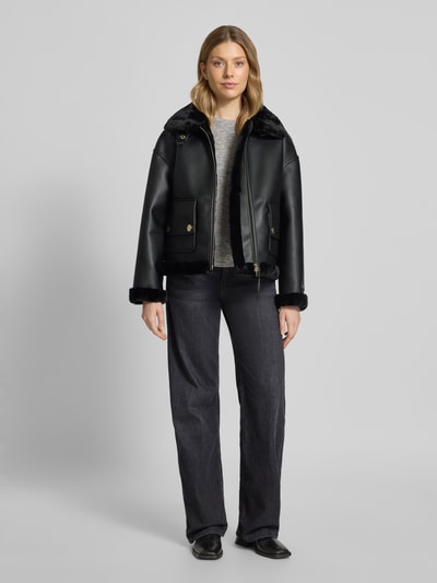 ARMANI EXCHANGE Jack in leerlook met tweewegsritssluiting Zwart - 1