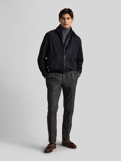 Polo Ralph Lauren Regular Fit Lederjacke aus echtem Schafsleder Marine 1