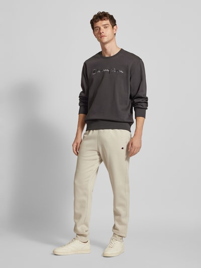 CHAMPION Sweatshirt mit Label-Stitching Anthrazit 1