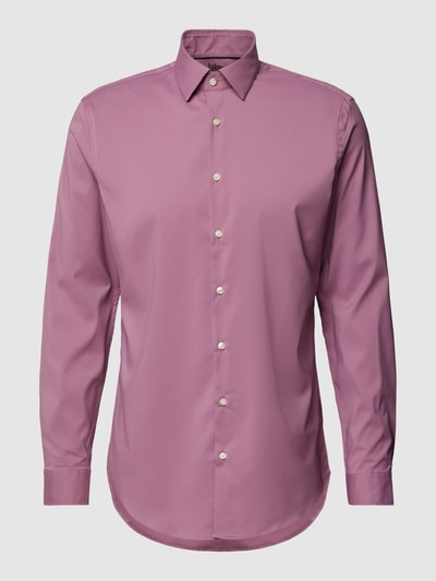 Jake*s Slim fit zakelijk overhemd met kentkraag Mauve - 2