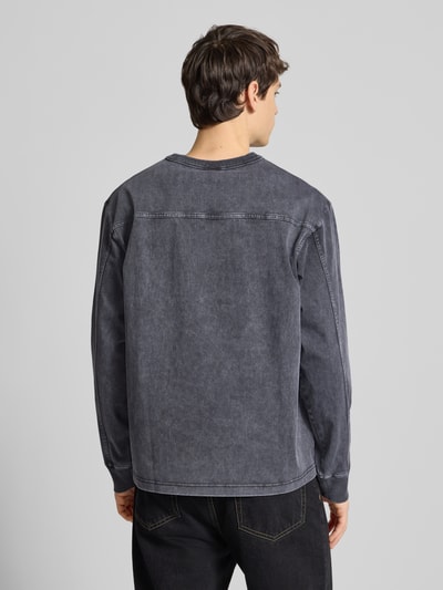 G-Star Raw Longsleeve mit gerippten Abschlüssen Anthrazit 5