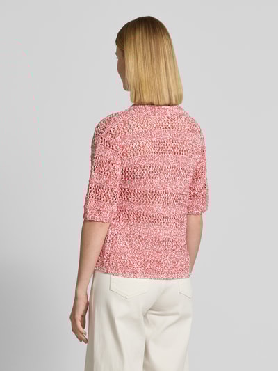 s.Oliver RED LABEL Regular fit cardigan in ajourtricot Rood - 5