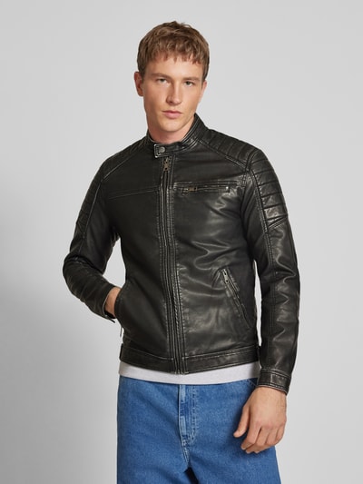 Jack & Jones Jacke mit Reißverschluss Modell 'ROCKY' Black 4