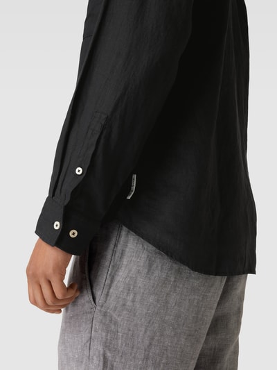 Marc O'Polo Leinenhemd mit Kentkragen Black 3