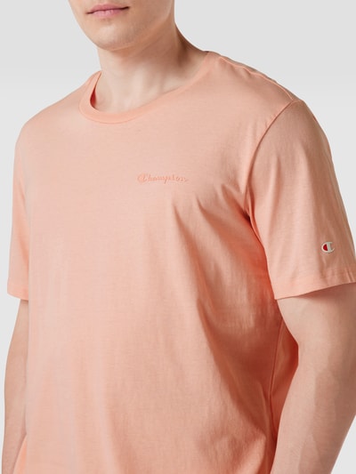 CHAMPION T-Shirt mit Label-Print Rosa 3