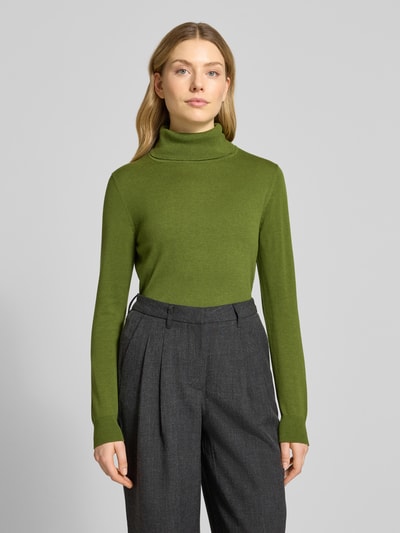 Tom Tailor Regular fit coltrui van een mix van katoen en viscose Groen - 4