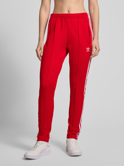 adidas Originals Slim Fit Sweatpants mit fixierten Bügelfalten Rot 4