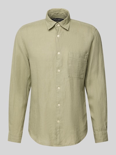 Marc O'Polo Regular Fit Freizeithemd aus reinem Leinen Mint 2