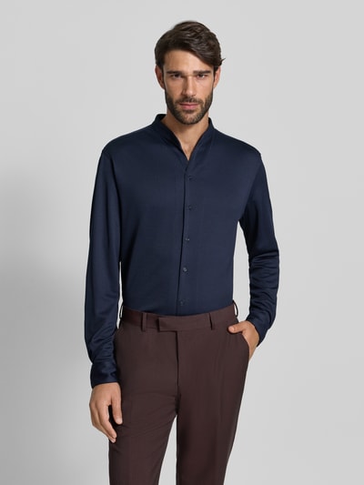 Emporio Armani Slim Fit Freizeithemd mit Stehkragen Marine 4