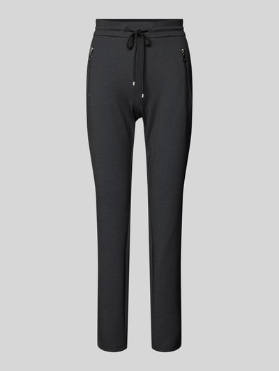 MAC Skinny fit stoffen broek met elastische band, model 'EASY SMART' Antraciet - 2