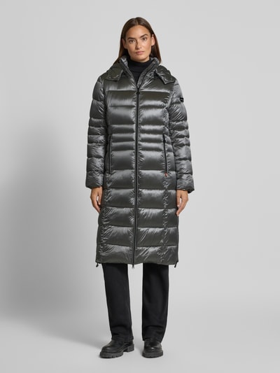 Frieda & Freddies Steppmantel mit Zweiwege-Reißverschluss Modell 'DALIA LONG' Dunkelgrau 4