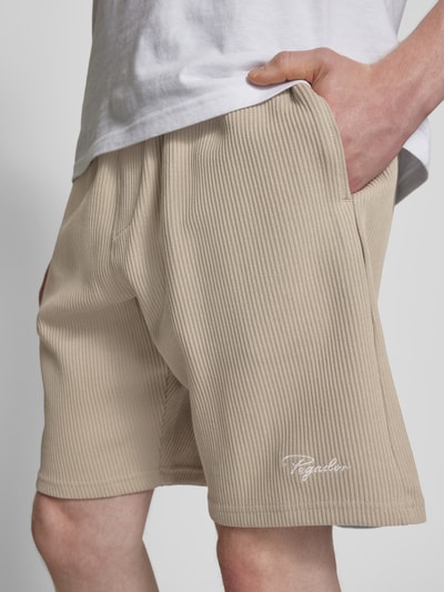 Pegador Sweatshorts mit Logo-Stitching und Eingrifftaschen Taupe 3