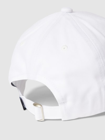 REVIEW Basecap mit Label-Details Weiss 3