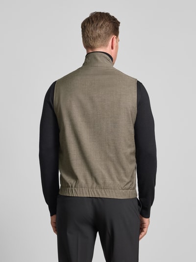 Roy Robson Kamizelka z mieszanki żywej wełny i wiskozy ze stójką Szarobrązowy 5