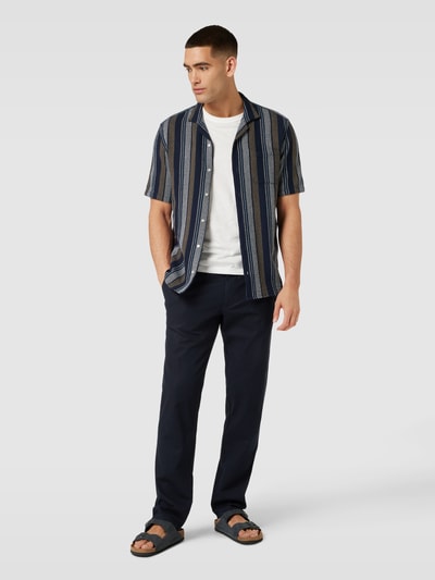 Christian Berg Men Chino mit französischen Eingrifftaschen Marineblau 1