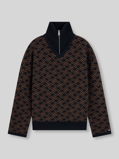 Tommy Hilfiger Troyer mit Half Zip aus Schurwolle Marine 2