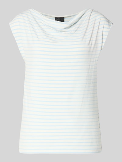 s.Oliver BLACK LABEL Loose Fit T-Shirt aus Viskose-Mix Hellblau 2