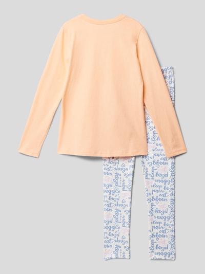 SANETTA Pyjama mit Allover-Muster Neon Orange 3