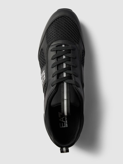 EA7 Emporio Armani Sneaker mit Label-Details Modell 'Black&White Laces' Black 4