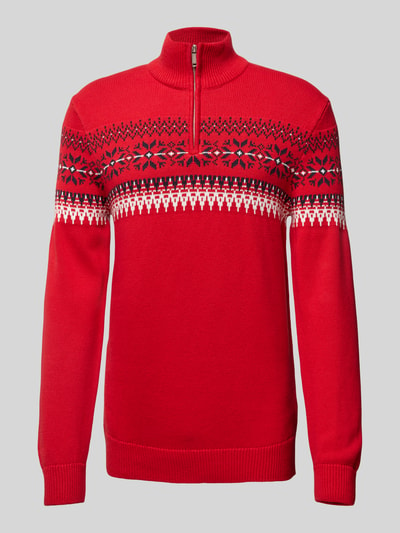 MCNEAL Strickpullover mit Stehkragen Rot 1