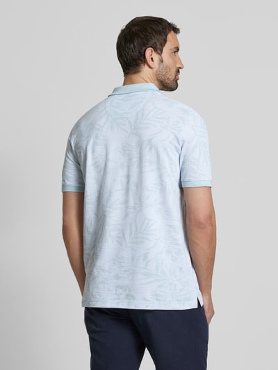 Fynch-Hatton Slim Fit Poloshirt mit Logo-Stitching Eisblau 5