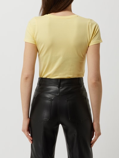 Pepe Jeans T-shirt z nadrukiem model ‘New Virginia’ Jasnożółty 5