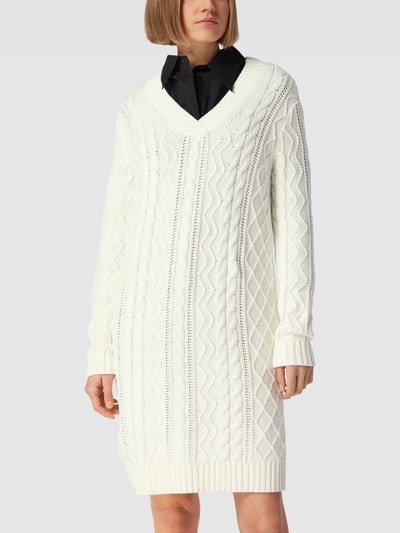 Christian Berg Woman Gebreide jurk met structuurmotief Offwhite - 4