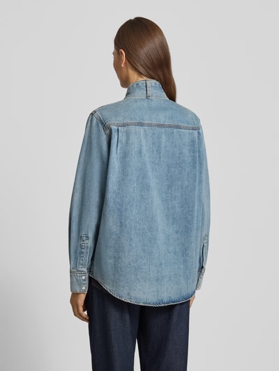 SUNCOO PARIS Regular fit jeansblouse met strikdetail, model 'LAOS' Lichtblauw - 5