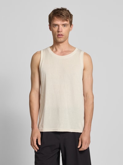 REVIEW Tanktop met ronde hals en labeldetail Ecru - 4