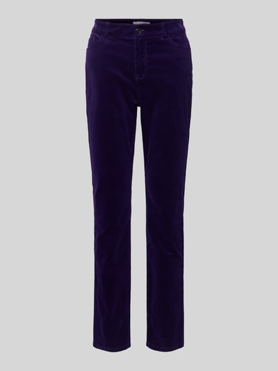 Christian Berg Woman Regular Fit Cordhose im 5-Pocket-Design Violett 1