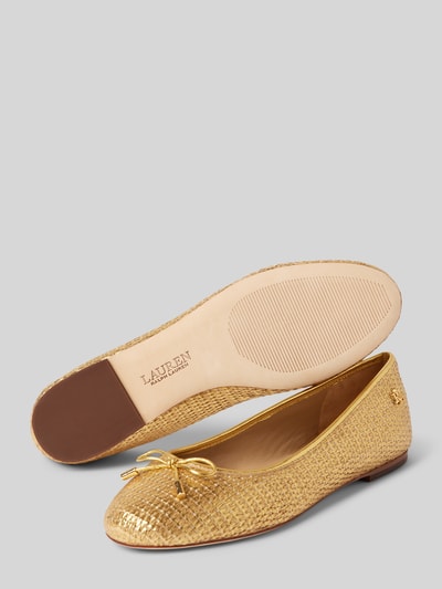 Lauren Ralph Lauren Ballerinas mit Schleifen-Detail Modell 'JAYNA' Gold 4