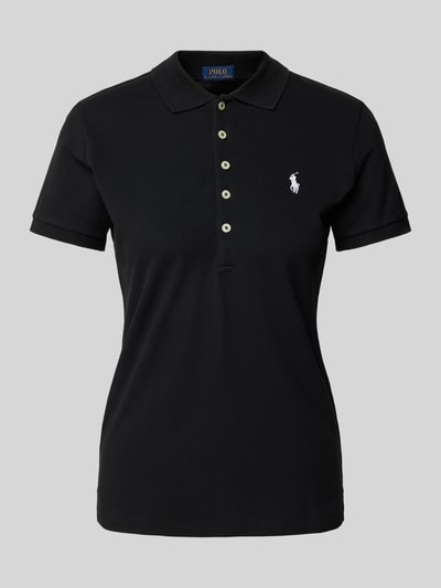 Polo Ralph Lauren Slim Fit Poloshirt mit Logo-Stitching Modell 'JULIE' Black 2