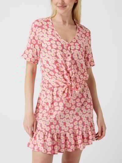 Pieces Blouse met knoopdetail, model 'Nya' Roze - 4