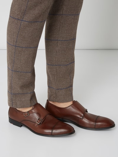 Lloyd Double monk straps van leer, model 'Machito' Donkerbruin - 3