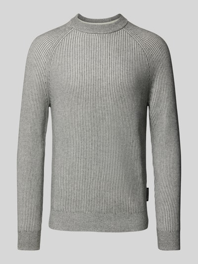 Marc O'Polo Sweter z dzianiny o kroju regular fit z mieszanki bawełny ekologicznej i żywej wełny Antracytowy 2