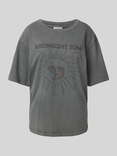 Jake*s Casual T-Shirt mit Motiv-Print Dunkelgrau 2