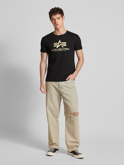 Alpha Industries T-Shirt mit Label-Print Black 1