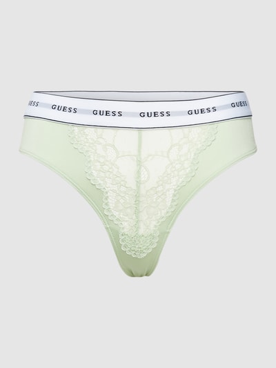 Guess String met kant, model 'BELLE THONG' Mintgroen - 2