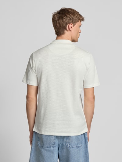 Blend Slim fit poloshirt met structuurmotief Wit - 5