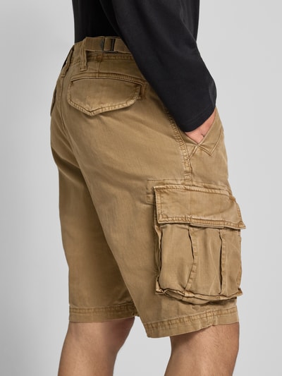 Superdry Korte cargobroek met labeldetail Camel - 3