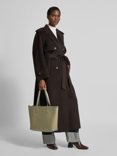 Marc O'Polo Shopper in leerlook en twee draagvarianten Olijfgroen - 1